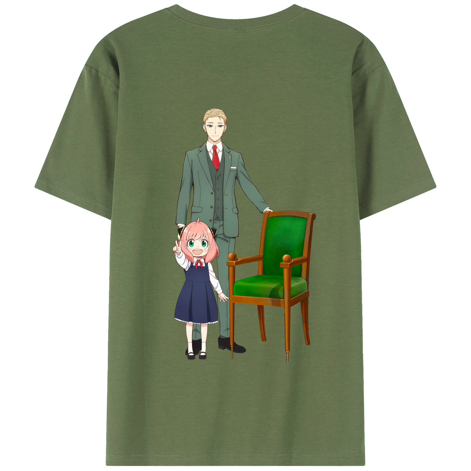 （画像用） SPY×FAMILY间谍家家酒 綿100％ メンズ半袖Tシャツ（バックプリント） 通気性